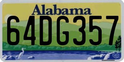 AL license plate 64DG357