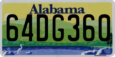AL license plate 64DG360