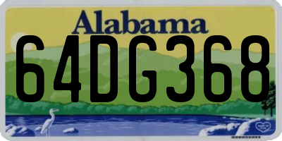 AL license plate 64DG368