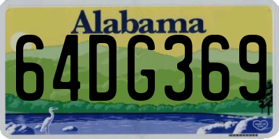 AL license plate 64DG369