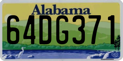 AL license plate 64DG371