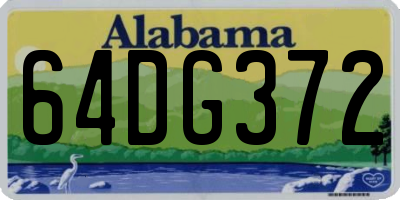 AL license plate 64DG372