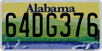 AL license plate 64DG376