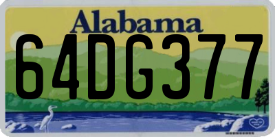 AL license plate 64DG377