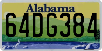 AL license plate 64DG384