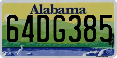 AL license plate 64DG385