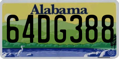 AL license plate 64DG388