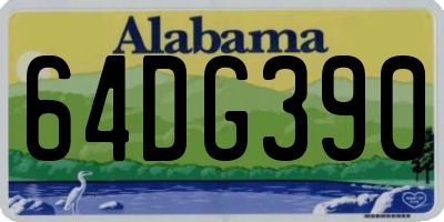 AL license plate 64DG390