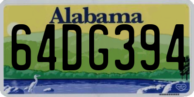 AL license plate 64DG394