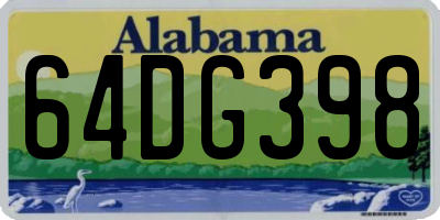 AL license plate 64DG398