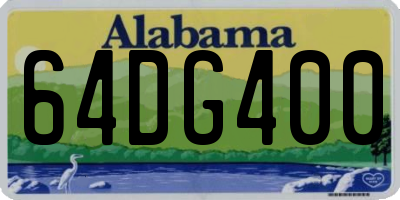 AL license plate 64DG400