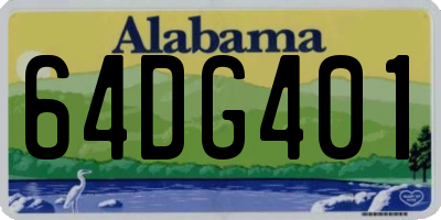 AL license plate 64DG401