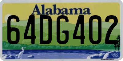 AL license plate 64DG402