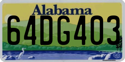 AL license plate 64DG403