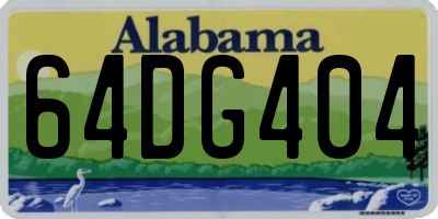 AL license plate 64DG404