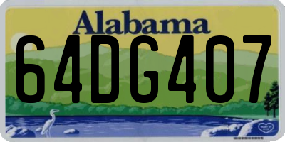 AL license plate 64DG407