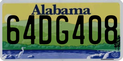 AL license plate 64DG408
