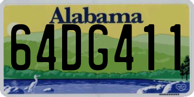 AL license plate 64DG411