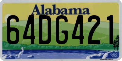 AL license plate 64DG421