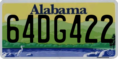 AL license plate 64DG422