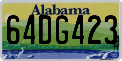 AL license plate 64DG423