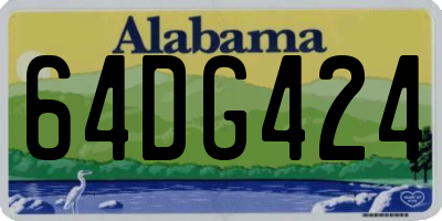 AL license plate 64DG424