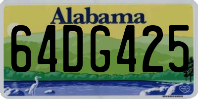 AL license plate 64DG425
