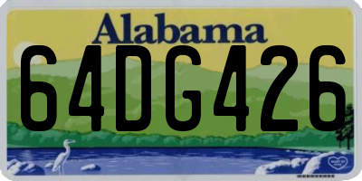 AL license plate 64DG426