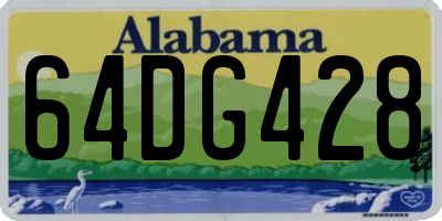 AL license plate 64DG428