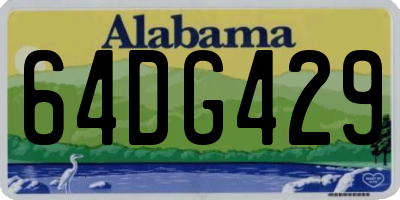 AL license plate 64DG429