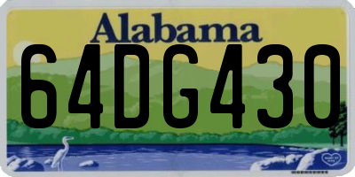 AL license plate 64DG430