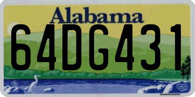 AL license plate 64DG431