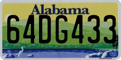 AL license plate 64DG433