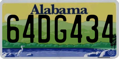 AL license plate 64DG434