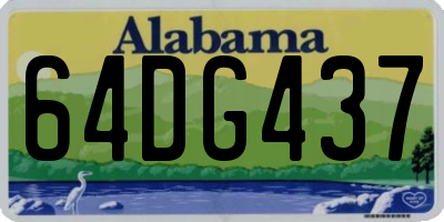 AL license plate 64DG437