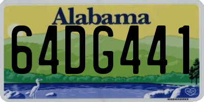 AL license plate 64DG441