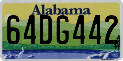 AL license plate 64DG442