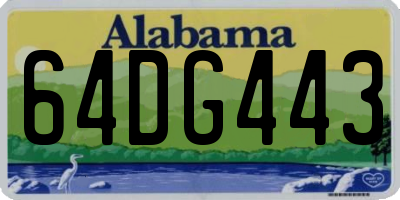 AL license plate 64DG443
