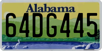 AL license plate 64DG445