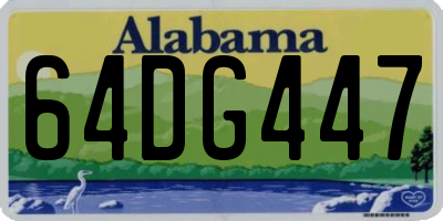 AL license plate 64DG447