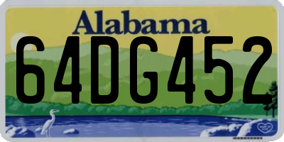 AL license plate 64DG452
