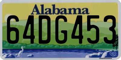 AL license plate 64DG453