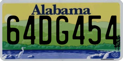 AL license plate 64DG454