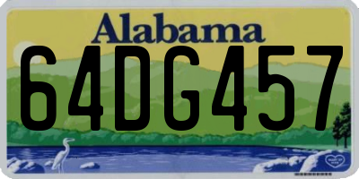 AL license plate 64DG457