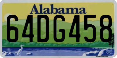 AL license plate 64DG458
