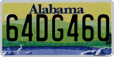 AL license plate 64DG460