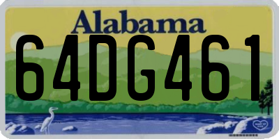 AL license plate 64DG461
