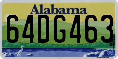 AL license plate 64DG463