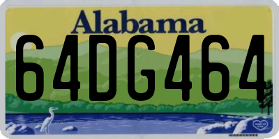 AL license plate 64DG464