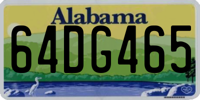 AL license plate 64DG465